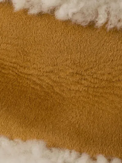 Prada Suede Shearling Bucket Hat In Brown