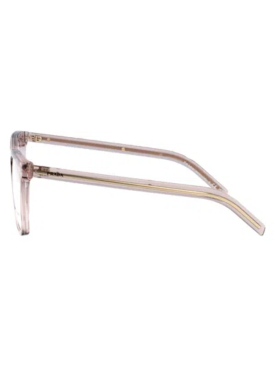 Prada Cold Mauve Acetate Glasses In Metallic