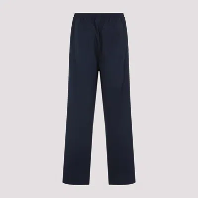 Prada Cotton Straight Leg Trousers With Elastic Waistband