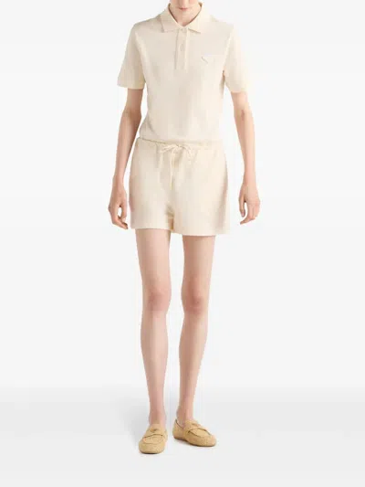 Prada Cotton Shorts In Pink