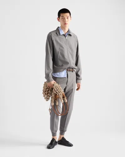 Prada Wool Bomber Jacket - Men's - Wool