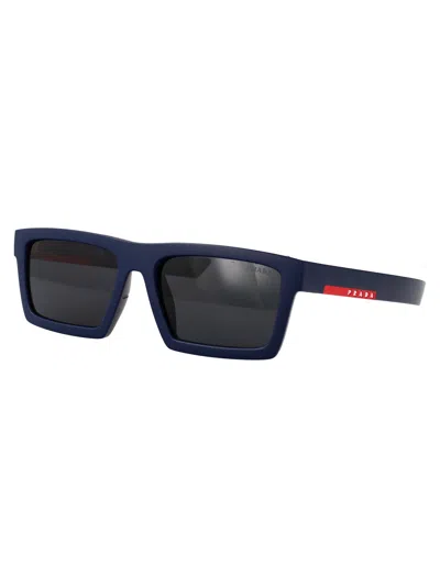 Prada Linea Rossa Matte Blue Injected Sunglasses