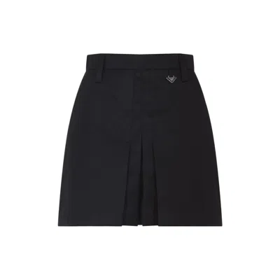 Prada Mini Skirt With Belt Loops And Pleats
