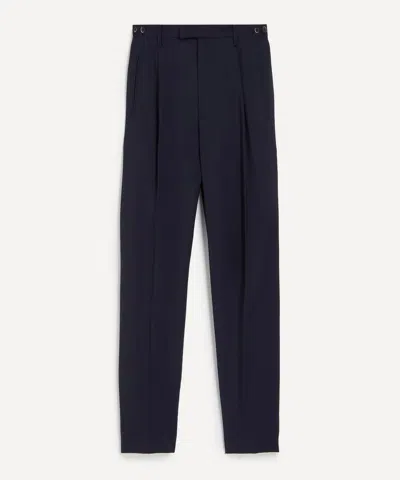 Barena Venezia Barena Mens Masco Single-pleat Tropical Wool Trousers In Blue