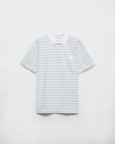Prada Cotton Polo Shirt In Multi