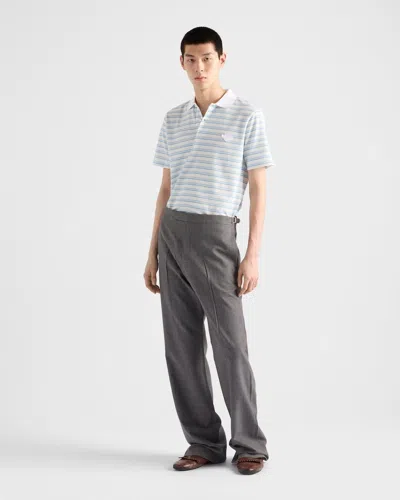 Prada Cotton Polo Shirt In Multi