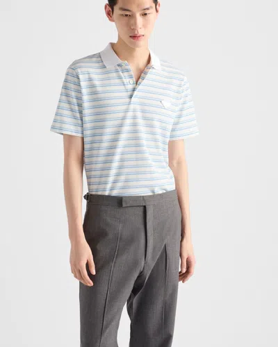 Prada Cotton Polo Shirt In Multi