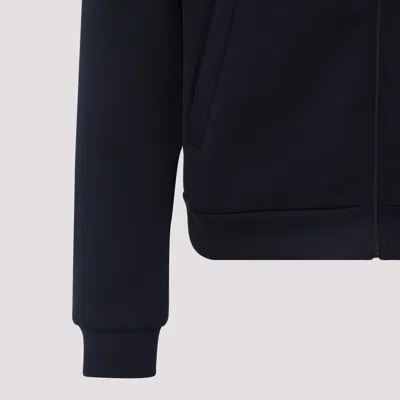 Prada Tech Fabric Sweatshirt With Raglan Sleeves In Blue
