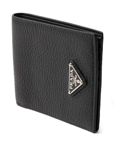 Prada Leather Wallet With Logo