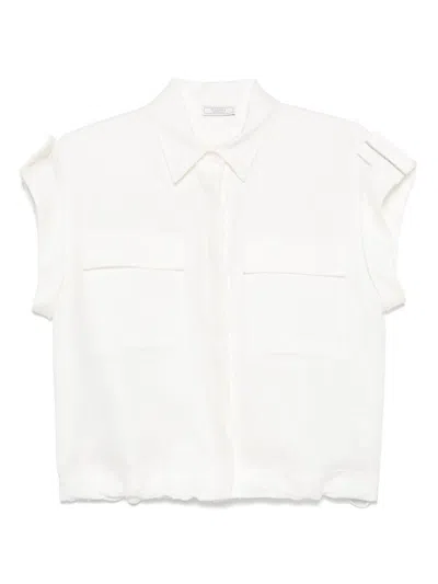 Peserico White Pure Linen Shirt
