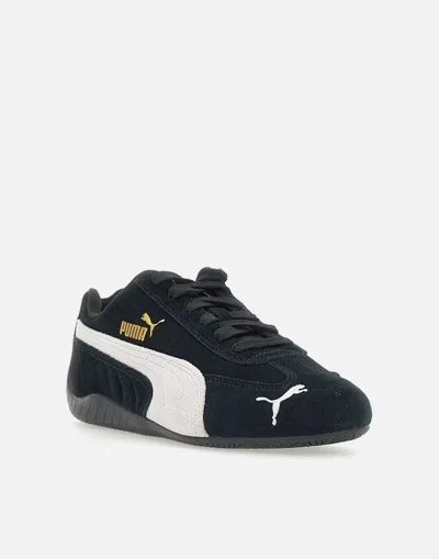 Puma 'speedcat' Black Sneakers With Logo Print On The Side And Logo Lettering On The Side In Black