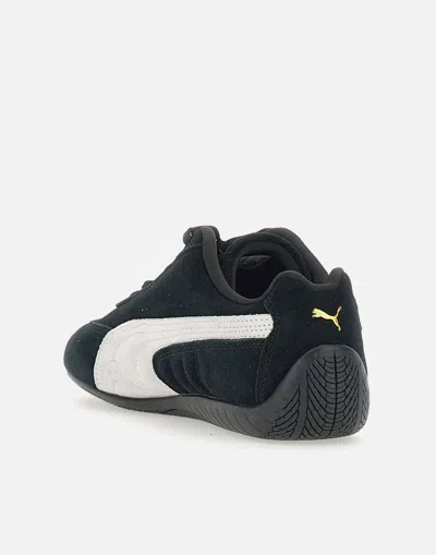 Puma 'speedcat' Black Sneakers With Logo Print On The Side And Logo Lettering On The Side In Black
