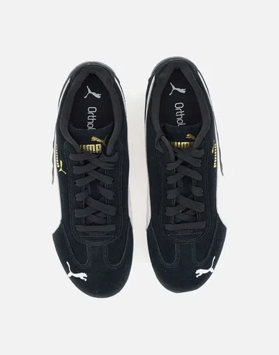 Puma 'speedcat' Black Sneakers With Logo Print On The Side And Logo Lettering On The Side In Black