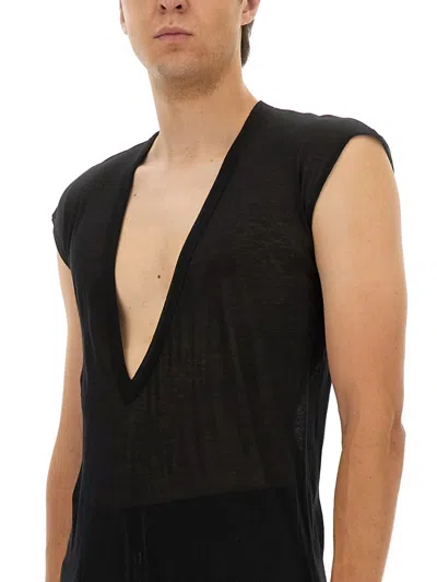 Rick Owens Black Champion Edition Dylan T-shirt In Black