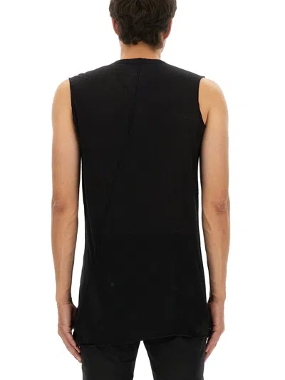 Rick Owens Round Neck Sleeveless Top In Light Fabric