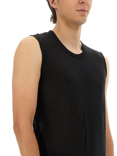 Rick Owens Round Neck Sleeveless Top In Light Fabric