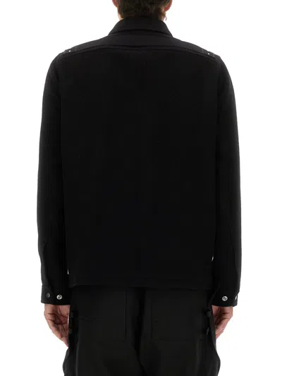 Rick Owens Collared Shirt Jacket Featuring Front Pockets