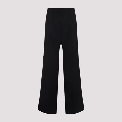 Rick Owens Wide-leg Trousers With High Waist And Utility Pockets In Black