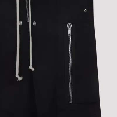 Rick Owens Wide-leg Trousers With High Waist And Utility Pockets In Black