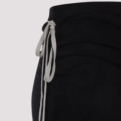 Rick Owens Flowing Maxi Skirt With Sheer Panel And High Waist In Black