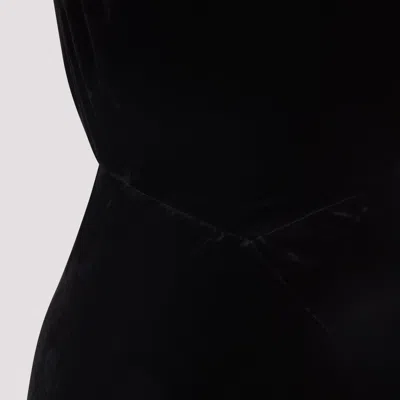 Rick Owens Black Evening Dress With Deep V-neckline And Cutout Detail