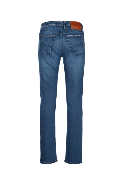 Jacob Cohen Faded Five-pocket Jeans Featuring Belt Loops In Blue