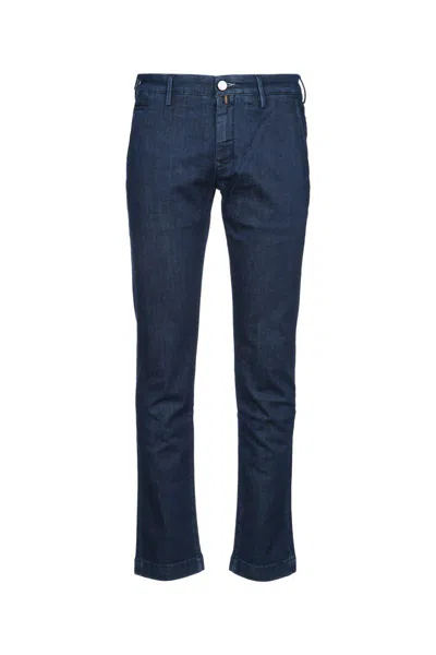 Jacob Cohen Trousers With Belt Loops And Pockets In Blue