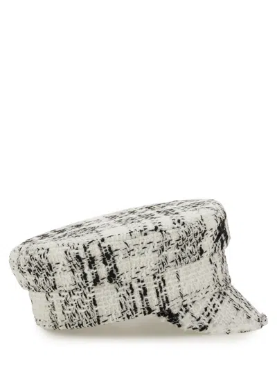 Ruslan Baginskiy Structured Short Brim Textured Fabric Hat In Gray