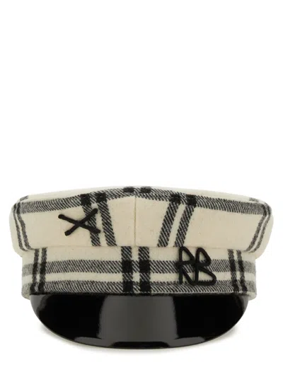 Ruslan Baginskiy White Wool Blend Hats In Black