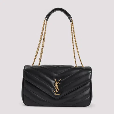 Saint Laurent Black Loulou Medium Shoulder Bag
