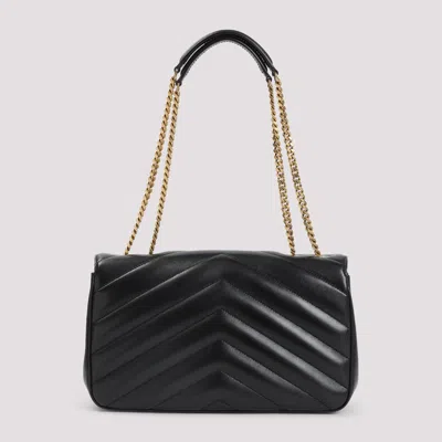 Saint Laurent Black Loulou Medium Shoulder Bag