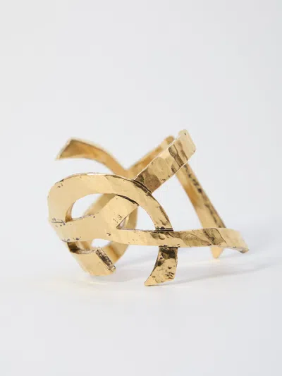 Saint Laurent Cassandre Bracelet In Gold