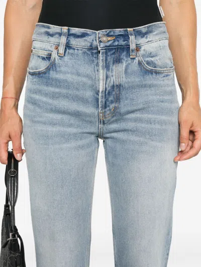 Saint Laurent Low-rise Straight-leg Jeans In Blue