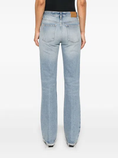Saint Laurent Low-rise Straight-leg Jeans In Blue