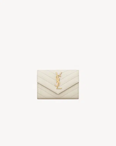Saint Laurent Wallet Envelope Matelassé Small Cassandre