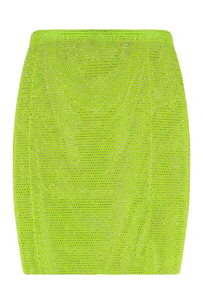 Santa Rhinestone Embellished High-waisted Netted Skirt