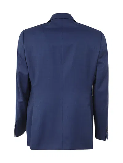Sartoria Latorre Wool Suit With Two Buttons In Blue