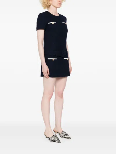 Self-portrait Textured Boucle Mini Dress
