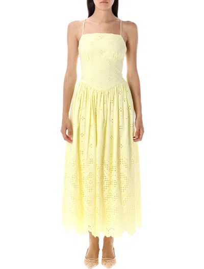 Self-portrait Cotton Dress - Women's - Cotton In Yellow