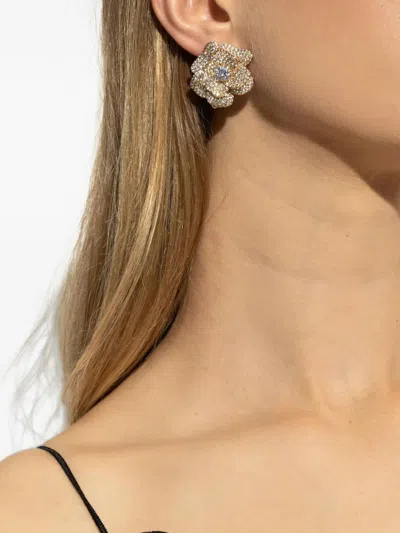 Self-portrait Crystal Flower Earrings