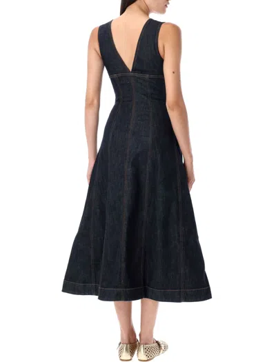 Self-portrait Indigo Denim Midi Dress