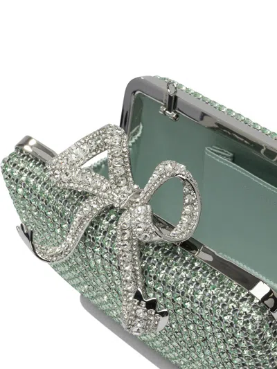 Self-portrait Green Crystals Clutch