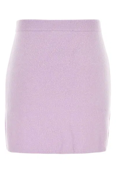 Self-portrait Self Portrait Lilac Stretch Viscose Blend Mini Skirt