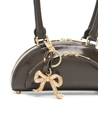 Self-portrait Self Portrait Women Leather Shoulder Bag With Charms In Brown