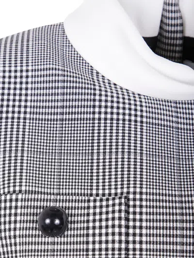 Self-portrait Prince Of Wales Check Top In Gray
