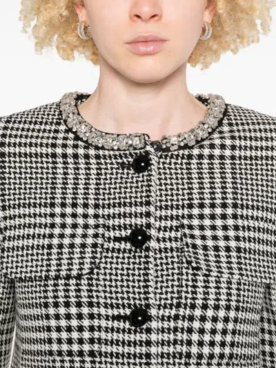 Self-portrait Wool Houndstooth Tailored Jacket Jackets Multicolor
