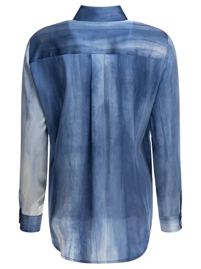 Sleep No More Light Blue Silk Shirt