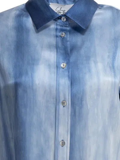 Sleep No More Light Blue Silk Shirt