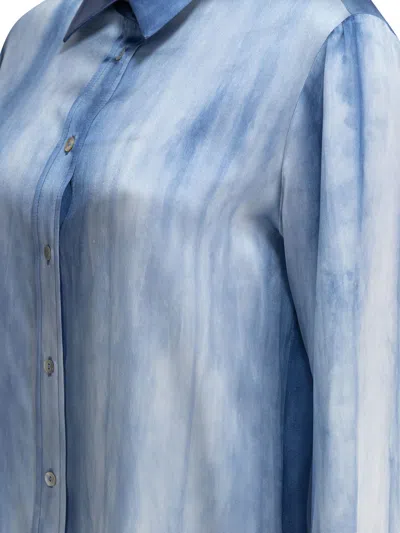 Sleep No More Light Blue Silk Shirt