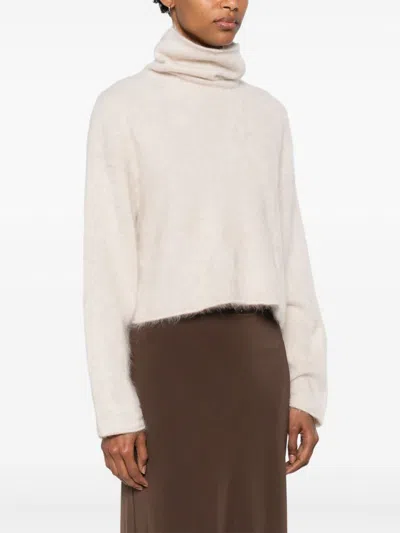 Soft Goat Cashmere Turtle-neck Jumper In Multi